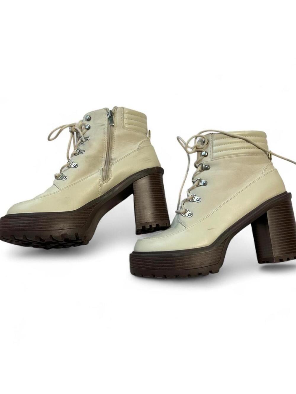 Alessia Women's Chunky Heel Lace-Up Ankle Boots Size 10